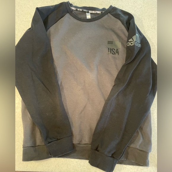 adidas Sweaters - adidas Black and Gray Crew Neck Sweater
